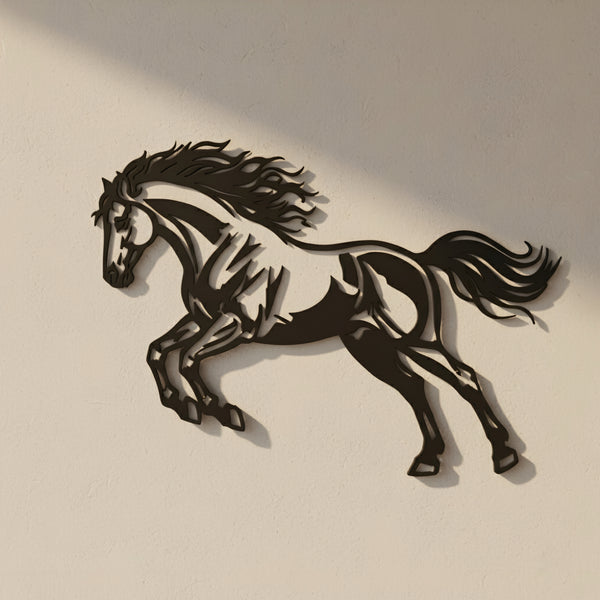 AESTHEX Galloping Horse Wall Art – Laser Cut MDF Modern Silhouette