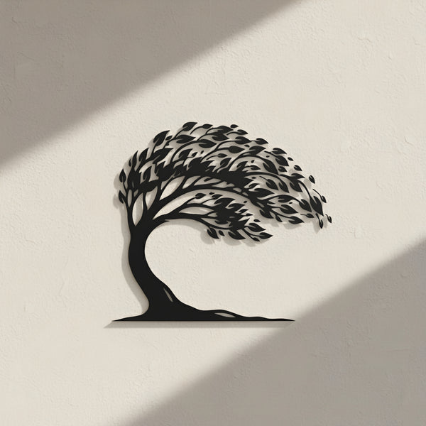 AESTHEX Wind Flow Tree MDF Wall Art – Laser Cut Modern Home Décor