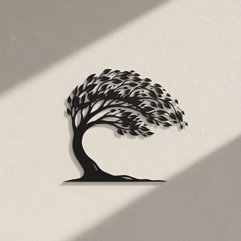 AESTHEX Wind Flow Tree MDF Wall Art – Laser Cut Modern Home Décor
