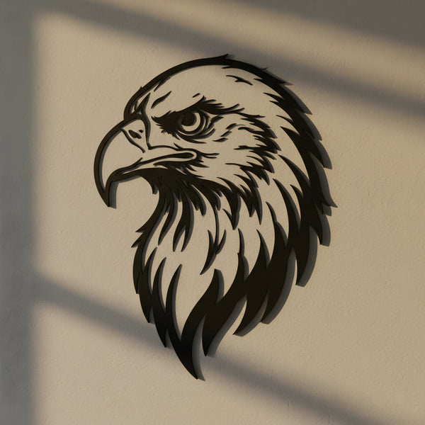 AESTHEX Eagle Head MDF Wall Art – Laser Cut Modern Home Décor