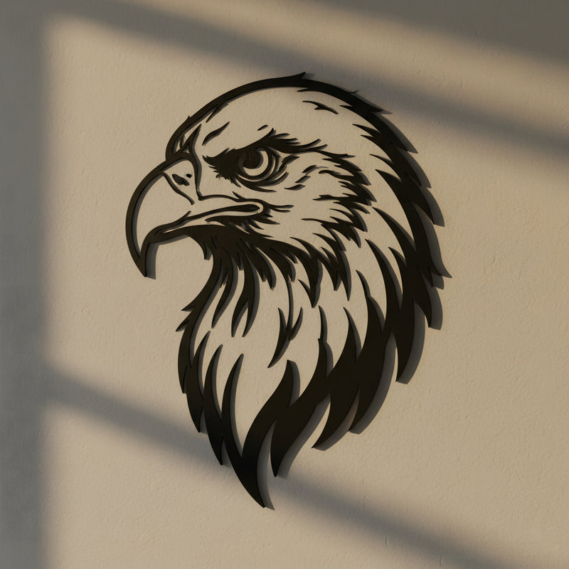 AESTHEX Eagle Head MDF Wall Art – Laser Cut Modern Home Décor