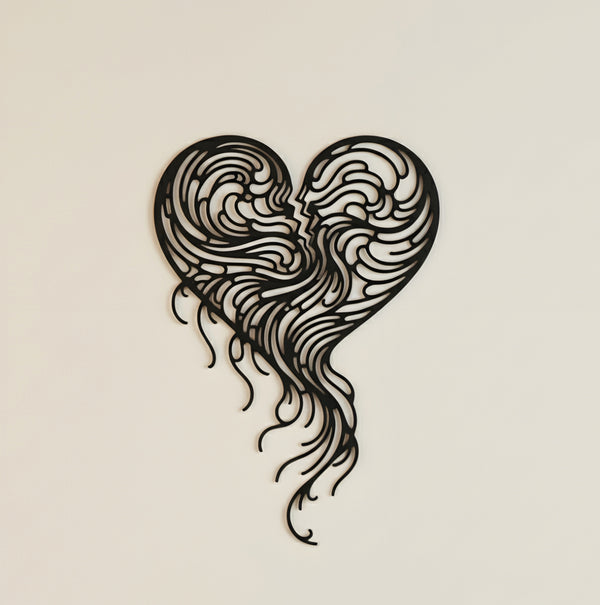 AESTHEX Heart Connection Wall Art – Abstract Love Design