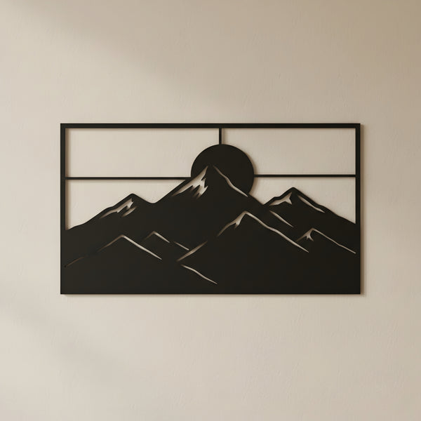 AESTHEX Mountain Horizon Wall Art – Laser Cut MDF