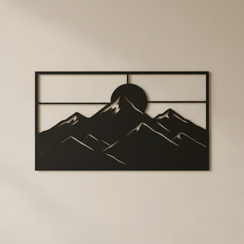 AESTHEX Mountain Horizon Wall Art – Laser Cut MDF