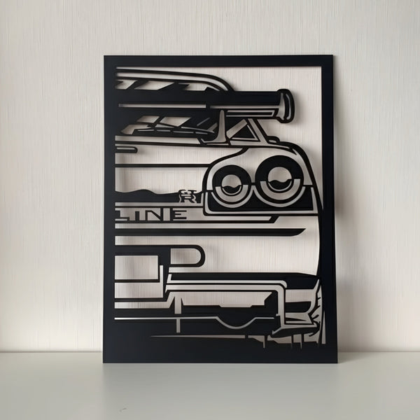 AESTHEX GT-R Skyline Wall Art – Laser Cut MDF