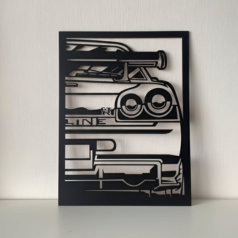 AESTHEX GT-R Skyline Wall Art – Laser Cut MDF
