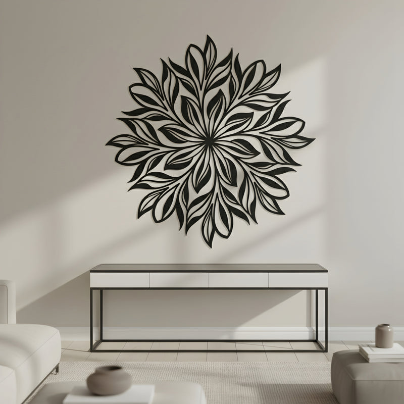 AESTHEX Floral Mandala Wall Art – Laser Cut MDF